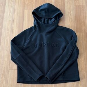 lululemon athletic Air Wrap hoodie. Wordmark. Black. Size 6. Perfect condition.